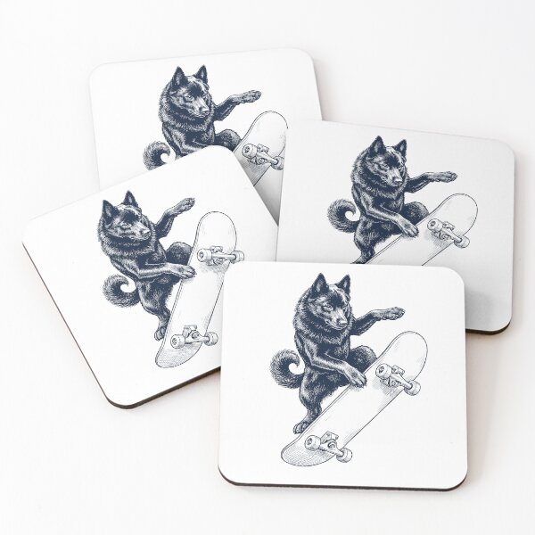 Item preview, Vintage Schipperke Skateboarding Skate Dog Dad Lover designed and sold by DoodleTortle.