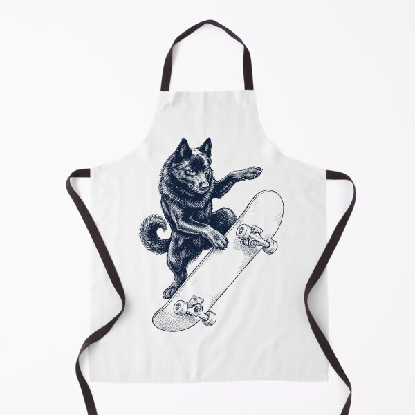 Item preview, Vintage Schipperke Skateboarding Skate Dog Dad Lover designed and sold by DoodleTortle.