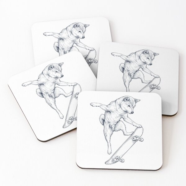 Item preview, Vintage Shiba Inu Skateboarding Skate Dog Dad Lover designed and sold by DoodleTortle.
