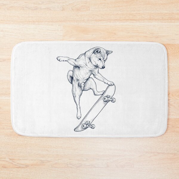 Item preview, Vintage Shiba Inu Skateboarding Skate Dog Dad Lover designed and sold by DoodleTortle.