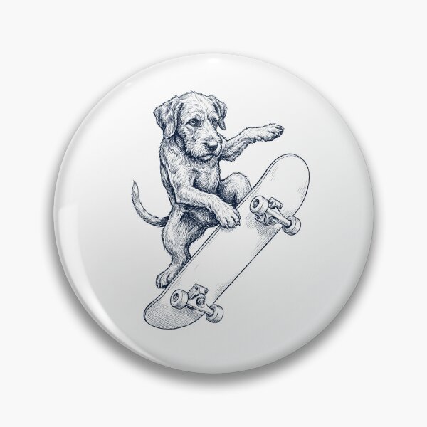 Item preview, Vintage Spinone Italiano Skateboarding Skate Dog Dad Lover designed and sold by DoodleTortle.