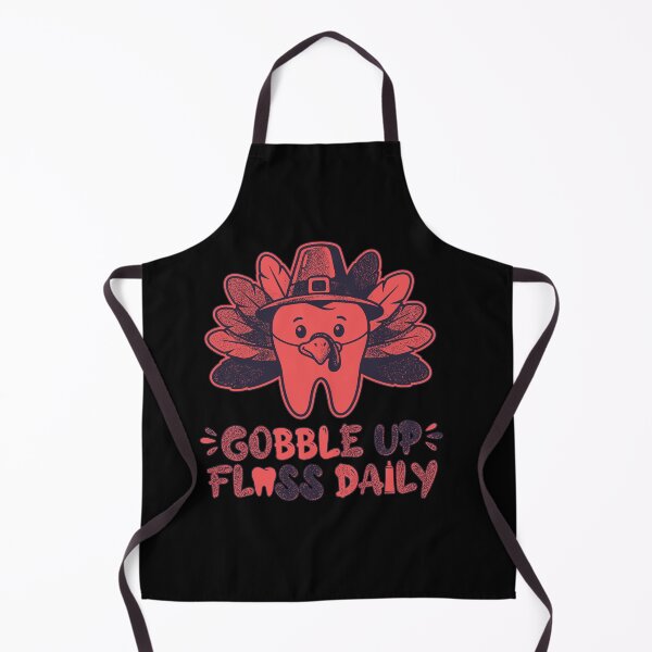 Item preview, Funny Retro Thanksgiving Turkey Tooth Gobble Up Floss Daily designed and sold by graphixpolash.