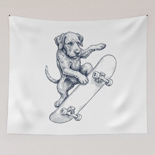 Item preview, Vintage Spinone Italiano Skateboarding Skate Dog Dad Lover designed and sold by DoodleTortle.