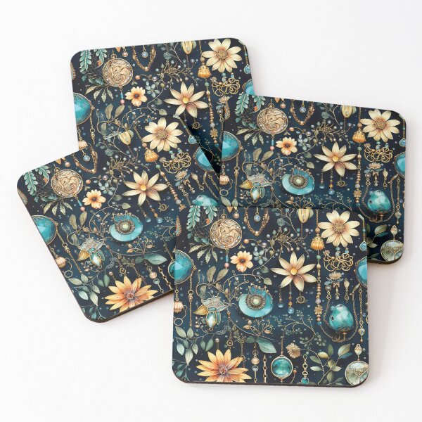 Item preview, Jewelry flowers watercolor vector seamless pattern designed and sold by Leylita Design.
