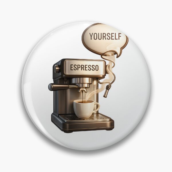 Item preview, Espresso Yourself Funny Coffee Quote | 3D Espresso Machine Design | Barista Humor Gift designed and sold by Divakar Fashion.