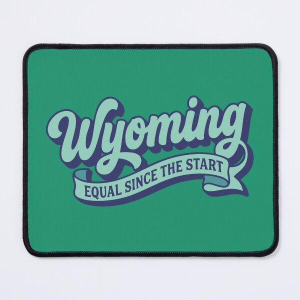 Item preview, Wyoming Equal Since The Start Retro 3D Script Americana Art designed and sold by Cozy-Old-Pub.