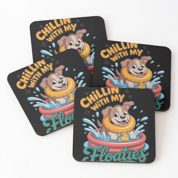 Item preview, Chillin With My Floaties - Cute Dog Summer Beach Art designed and sold by GenZFashion000.