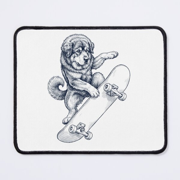 Item preview, Vintage Tibetan Mastiff Skateboarding Skate Dog Dad Lover designed and sold by DoodleTortle.