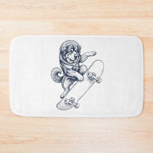 Item preview, Vintage Tibetan Mastiff Skateboarding Skate Dog Dad Lover designed and sold by DoodleTortle.