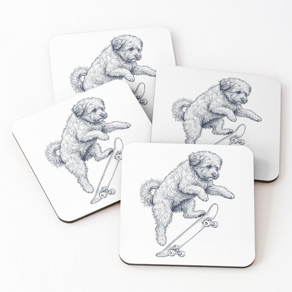 Item preview, Vintage Tibetan Terrier Skateboarding Skate Dog Dad Lover designed and sold by DoodleTortle.