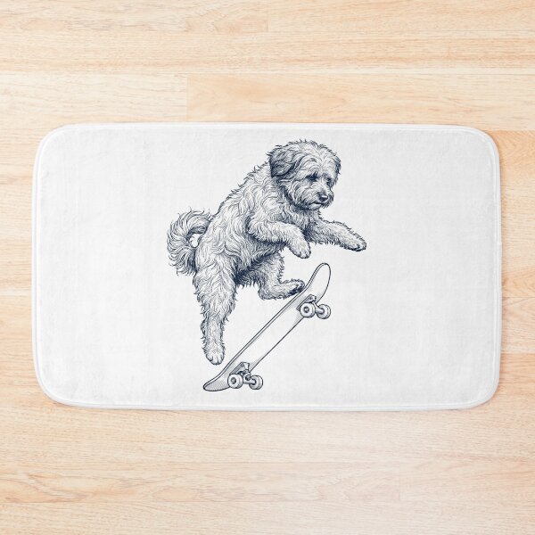 Item preview, Vintage Tibetan Terrier Skateboarding Skate Dog Dad Lover designed and sold by DoodleTortle.