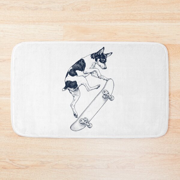 Item preview, Vintage Toy Fox Terrier Skateboarding Skate Dog Dad Lover designed and sold by DoodleTortle.