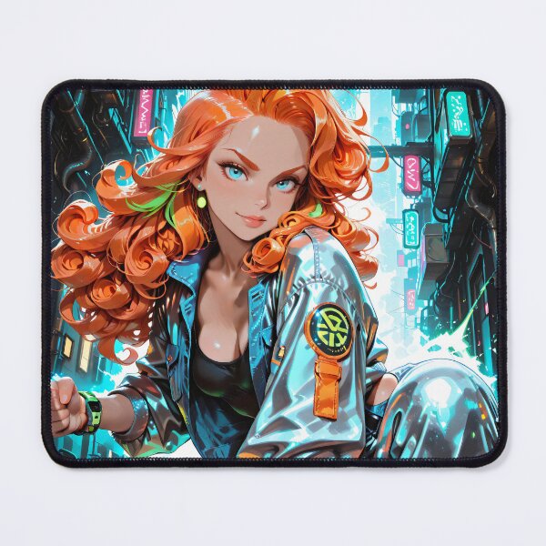 Item preview, DEX VOLT: Cyberpunk Anime Girl Neon City Poster designed and sold by BorgSpareParts.