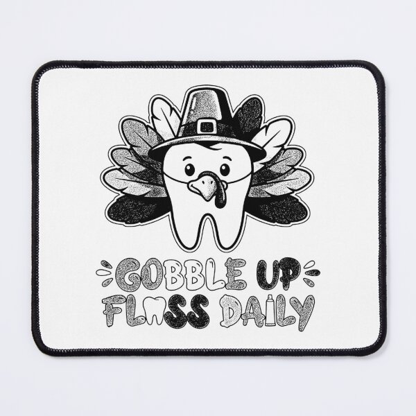 Item preview, Funny Retro Thanksgiving Turkey Tooth Gobble Up Floss Daily designed and sold by graphixpolash.