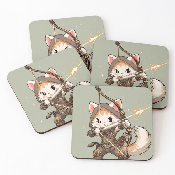 Item preview, Cute Archer Cat with Bow and Arrow designed and sold by NeonKawaiiCo.