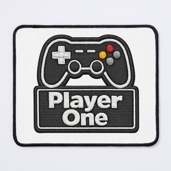 Item preview, Player One Gamer Patch - Embroidered Retro Controller Art designed and sold by myforestfog.