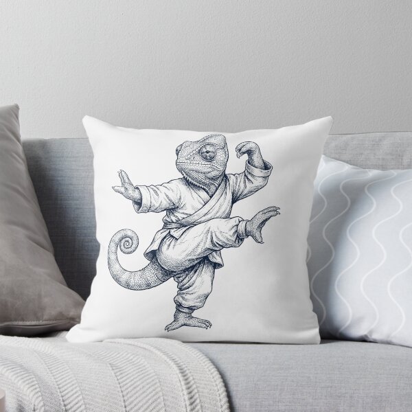 Item preview, Vintage Chameleon Doing Kung Fu Martial Art Animal Lover designed and sold by TerryConnells.