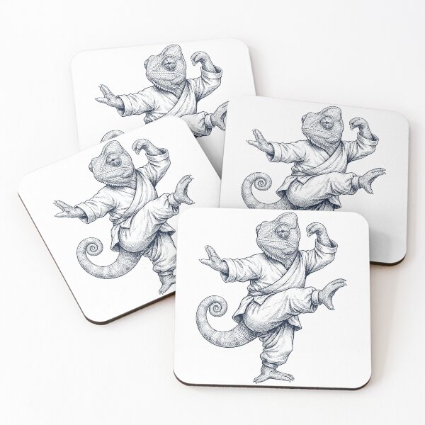 Item preview, Vintage Chameleon Doing Kung Fu Martial Art Animal Lover designed and sold by TerryConnells.