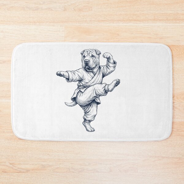 Item preview, Vintage Chinese Shar Pei Doing Kung Fu Martial Art Dog Lover designed and sold by TerryConnells.