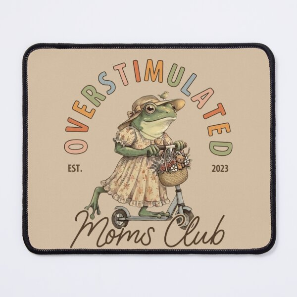 Item preview, Overstimulated Moms Club Vintage Frog Cottagecore Funny Mom Classic T-Shirt designed and sold by BeatriceJFling.
