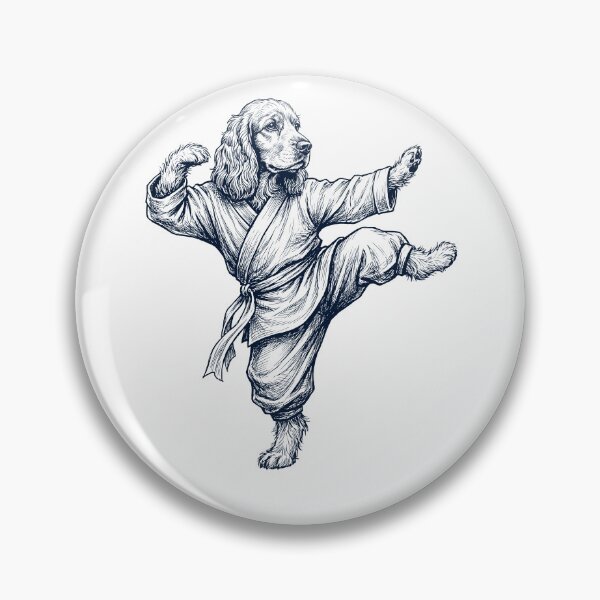Item preview, Vintage Cocker Spaniel Doing Kung Fu Martial Art Dog Lover designed and sold by TerryConnells.