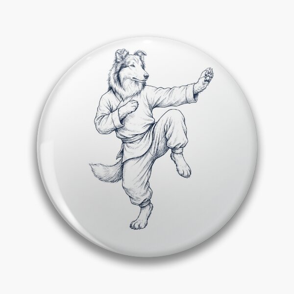 Item preview, Vintage Collie Doing Kung Fu Martial Art Dog Lover designed and sold by TerryConnells.
