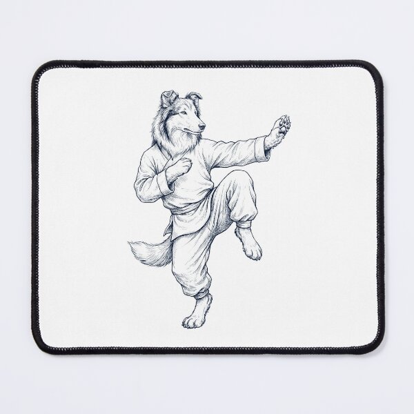 Item preview, Vintage Collie Doing Kung Fu Martial Art Dog Lover designed and sold by TerryConnells.