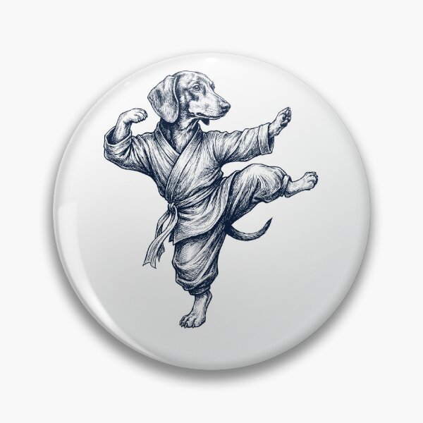 Item preview, Vintage Dachshund Doing Kung Fu Martial Art Dog Lover designed and sold by TerryConnells.