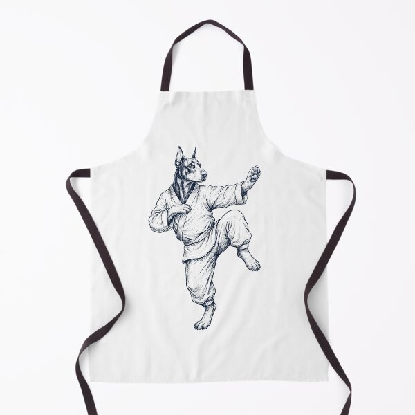 Item preview, Vintage Doberman Pinscher Doing Kung Fu Martial Art Dog Lover designed and sold by TerryConnells.