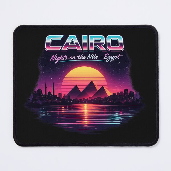 Item preview, Cairo Nights – Neon Nile Skyline Vaporwave Egypt Design designed and sold by GeniePixel.