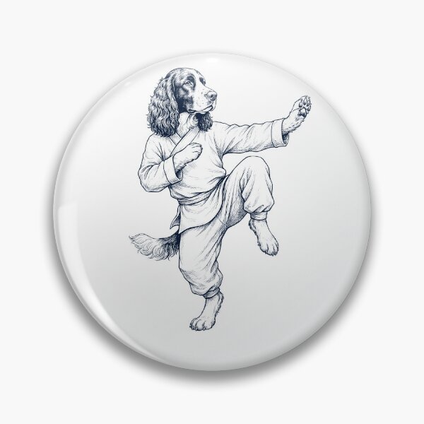 Item preview, Vintage English Springer Spaniel Doing Kung Fu Martial Art Dog Lover designed and sold by TerryConnells.
