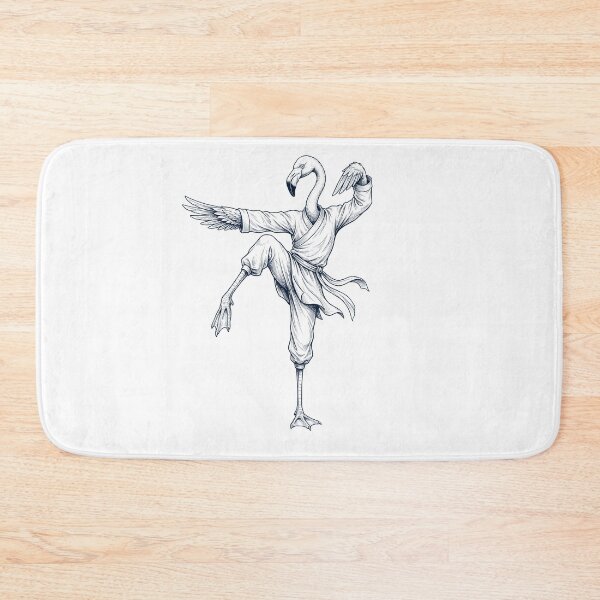 Item preview, Vintage Flamingo Doing Kung Fu Martial Art Animal Lover designed and sold by TerryConnells.