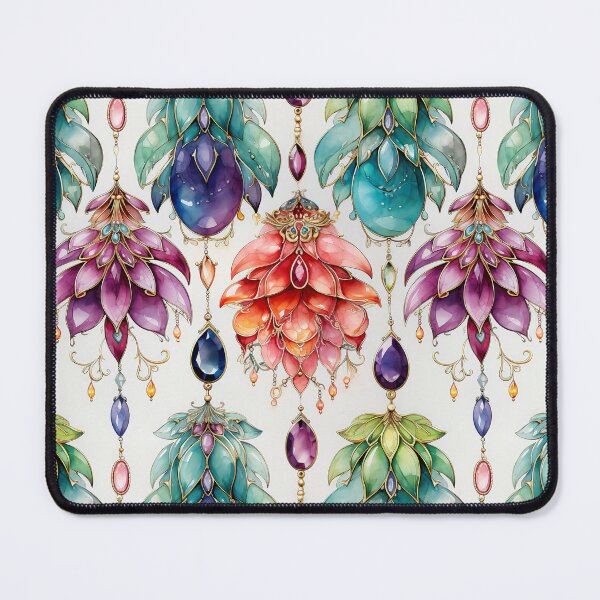 Item preview, Jewelry flowers watercolor vector seamless pattern designed and sold by Leylita Design.