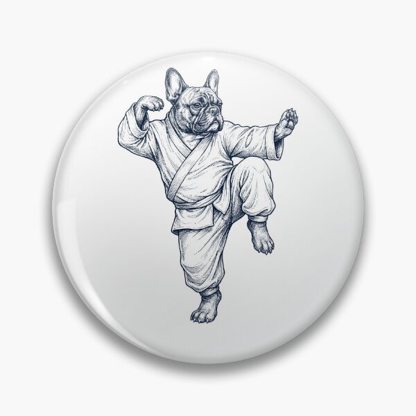 Item preview, Vintage French Bulldog Doing Kung Fu Martial Art Dog Lover designed and sold by TerryConnells.