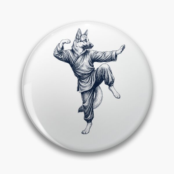 Item preview, Vintage German Shepherd Doing Kung Fu Martial Art Dog Lover designed and sold by TerryConnells.