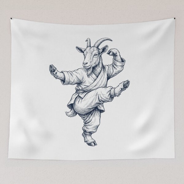 Item preview, Vintage Goat Doing Kung Fu Martial Art Animal Lover designed and sold by TerryConnells.