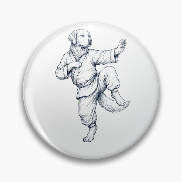 Item preview, Vintage Golden Retriever Doing Kung Fu Martial Art Dog Lover designed and sold by TerryConnells.