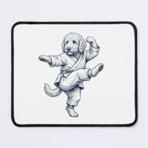 Item preview, Vintage Goldendoodle Doing Kung Fu Martial Art Dog Lover designed and sold by TerryConnells.