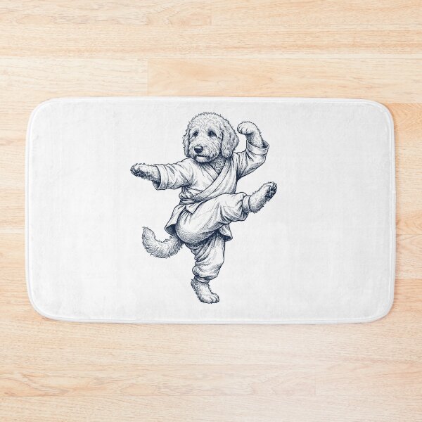 Item preview, Vintage Goldendoodle Doing Kung Fu Martial Art Dog Lover designed and sold by TerryConnells.