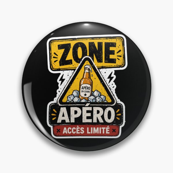 Item preview, Apéro Zone Sticker – Beer Humor – Fun Fridge Magnet designed and sold by LazyMoodStudio.