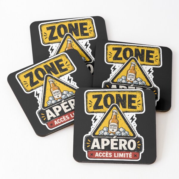 Item preview, Apéro Zone Sticker – Beer Humor – Fun Fridge Magnet designed and sold by LazyMoodStudio.