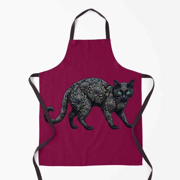 Item preview, Cat in Lotus Tattoo designed and sold by Funny Vintage Stickers And T-Shirts.