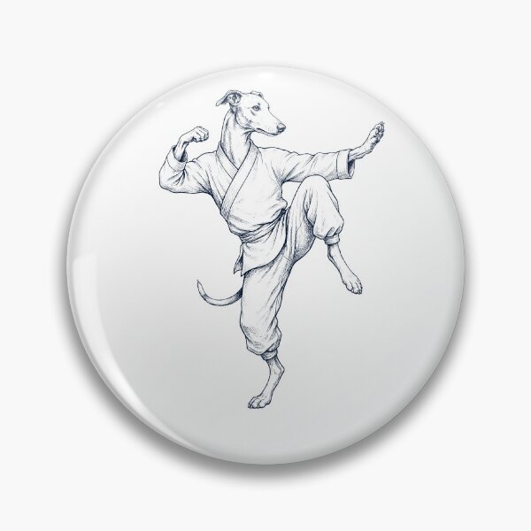 Item preview, Vintage Greyhound Doing Kung Fu Martial Art Dog Lover designed and sold by TerryConnells.