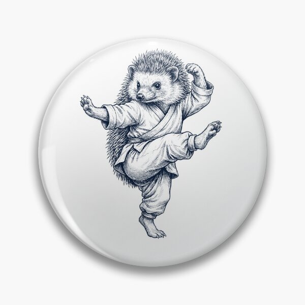 Item preview, Erizo antiguo practicando artes marciales Kung Fu Amante de los animales designed and sold by TerryConnells.
