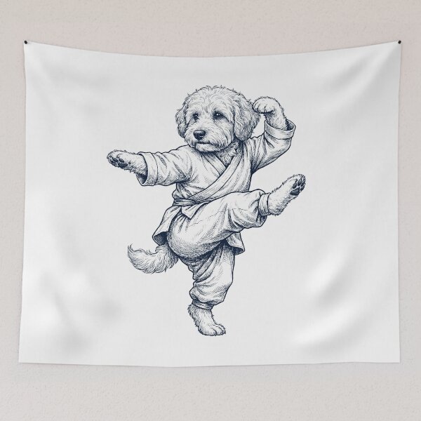 Item preview, Vintage Havanese Doing Kung Fu Martial Art Dog Lover designed and sold by TerryConnells.