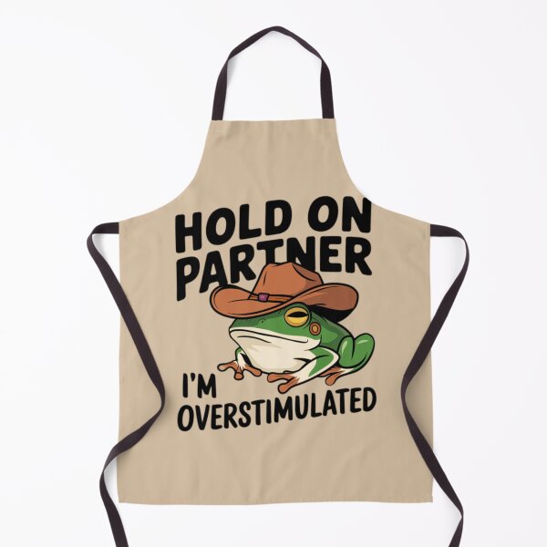Item preview, Hold On Partner I'm Overstimulated Funny Western Frog Meme Classic T-Shirt designed and sold by BeatriceJFling.