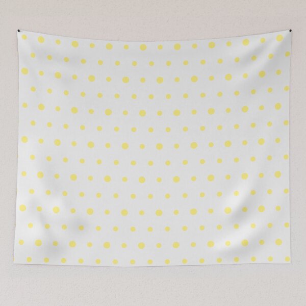 Item preview, White And Yellow Polka Dot Pattern designed and sold by pattern-archive.