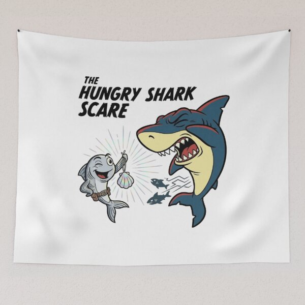 Item preview, The Hungry Shark Scare designed and sold by artistmagicshop.