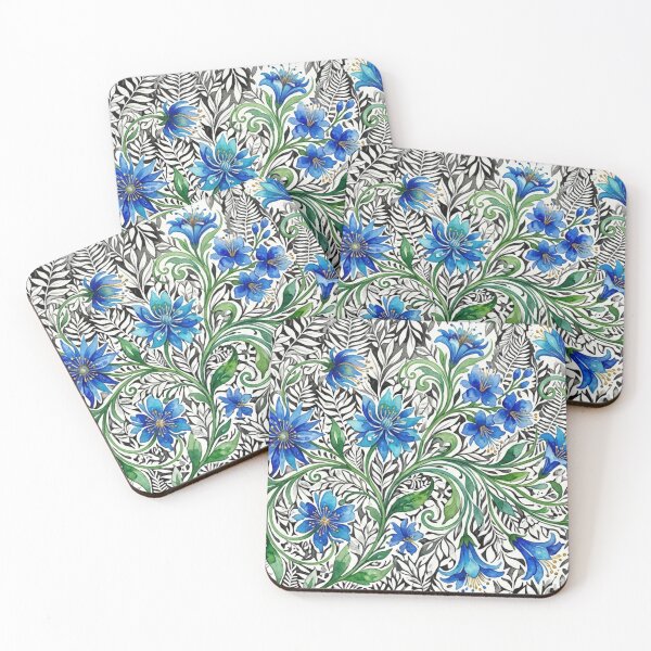 Item preview, Blue luminous floral symphony designed and sold by Sigtrix.
