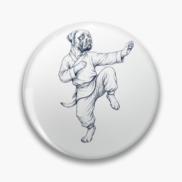 Item preview, Vintage Mastiff Doing Kung Fu Martial Art Dog Lover designed and sold by TerryConnells.